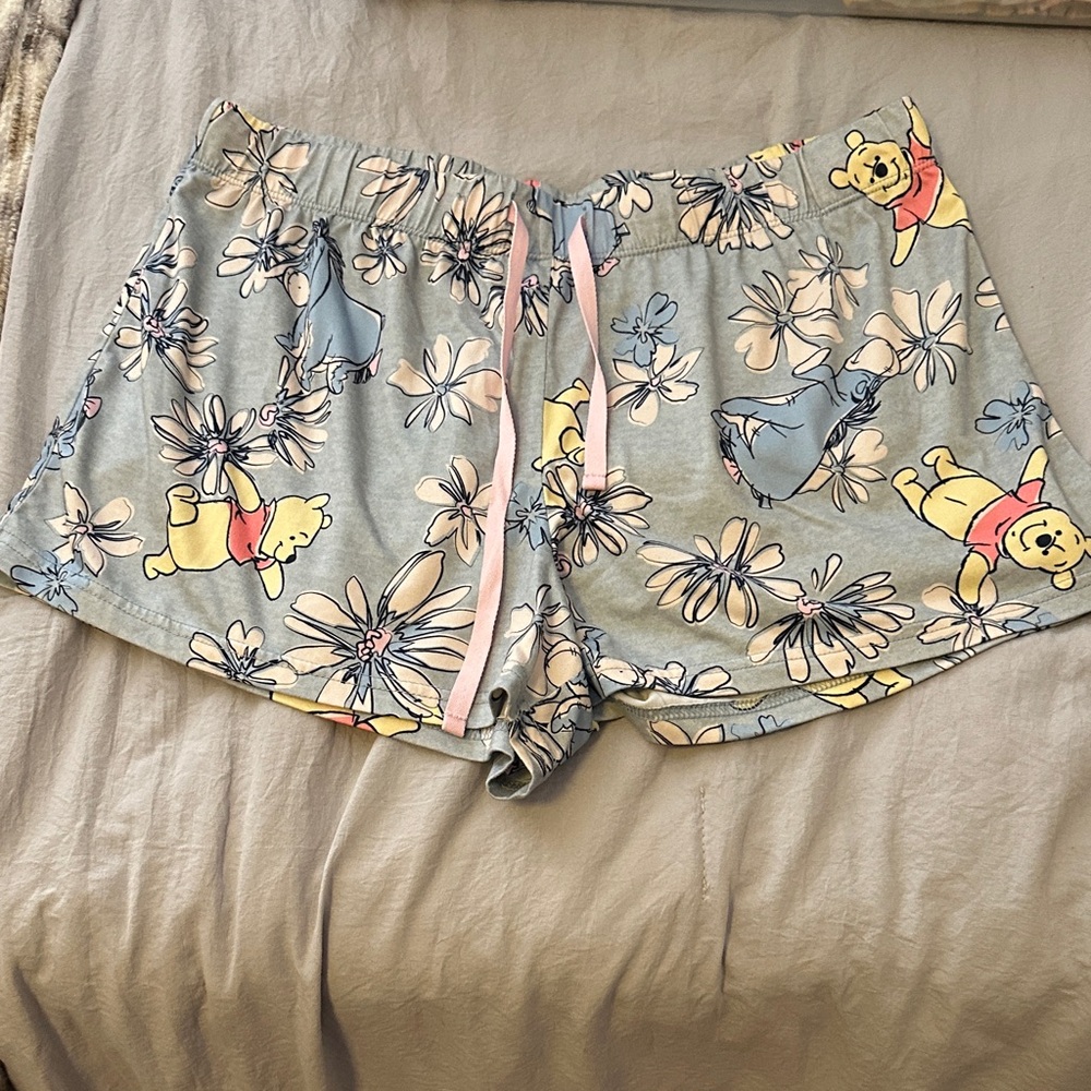 Disney Blue Winnie the Pooh Floral pajama bottoms